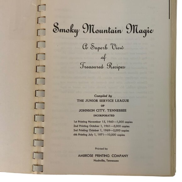 Smoky Mountain Magic Cookbook 1970 Junior Service League Johnson City TN Spiral - Picture 4 of 16